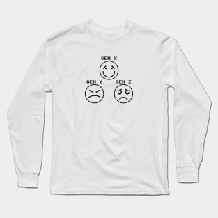 Gen X Gen Y Gen Z Long Sleeve T-Shirt